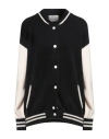 Laneus Woman Jacket Black Size 8 Cashmere, Silk, Polyester In Black