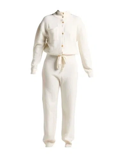 Laneus Woman Jumpsuit Off White Size 6 Merino Wool, Baby Alpaca Wool