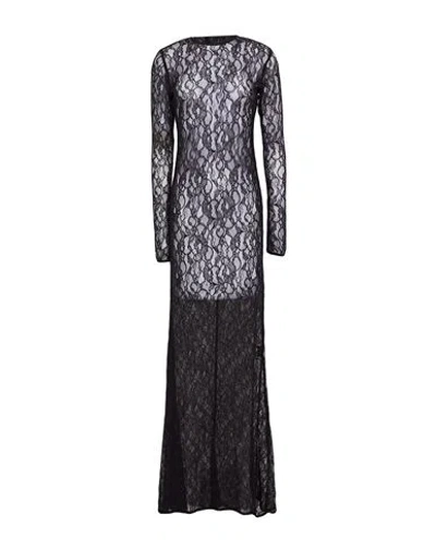Laneus Woman Maxi Dress Black Size 4 Polyamide, Elastane