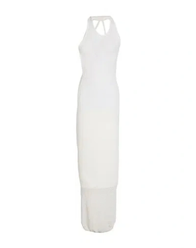 Laneus Woman Maxi Dress White Size 6 Viscose, Polyamide