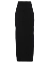 Laneus Woman Maxi Skirt Black Size 8 Merino Wool In Black