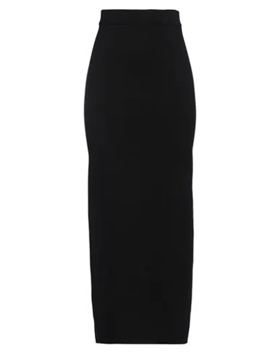Laneus Woman Maxi Skirt Black Size 8 Merino Wool