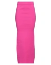 Laneus Woman Maxi Skirt Fuchsia Size 4 Merino Wool In Pink