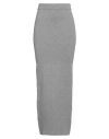 Laneus Woman Maxi Skirt Grey Size 4 Merino Wool In Gray