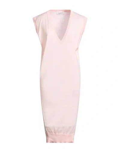 Laneus Woman Midi Dress Light Pink Size 6 Cotton