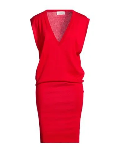 Laneus Woman Midi Dress Red Size 4 Cotton