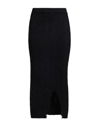 Laneus Woman Midi Skirt Black Size 2 Merino Wool