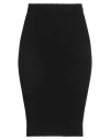 Laneus Woman Midi Skirt Black Size 8 Viscose, Pbt - Polybutylene Terephthalate In Black
