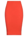 Laneus Woman Midi Skirt Orange Size 4 Viscose, Pbt - Polybutylene Terephthalate