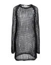 Laneus Woman Mini Dress Black Size 6 Cotton
