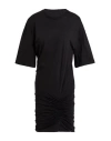 Laneus Woman Mini Dress Black Size S Cotton