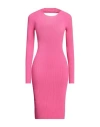 Laneus Open Back Midi Dress In Pink
