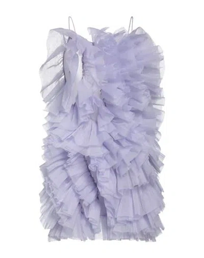 Laneus Woman Mini Dress Lilac Size 6 Nylon In Purple