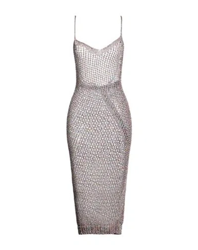 Laneus Woman Mini Dress Mauve Size 6 Polyamide, Polyester In Gray
