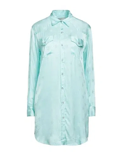 Laneus Woman Midi Dress Turquoise Size 4 Viscose In Blue