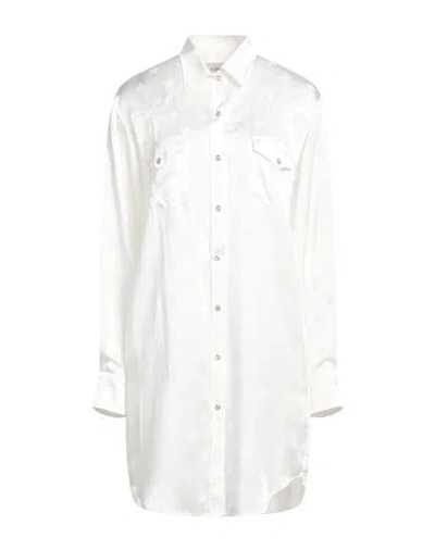 Laneus Woman Midi Dress White Size 6 Viscose