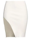 LANEUS LANEUS WOMAN MINI SKIRT CREAM SIZE 4 COTTON, LYCRA