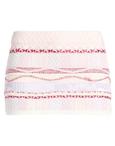Laneus Woman Mini Skirt Pink Size 6 Cotton, Polyester, Polyamide In Multi