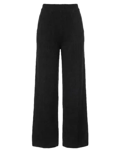Laneus Woman Pants Black Size 2 Cashmere, Silk, Polyester