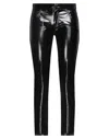 Laneus Woman Pants Black Size 2 Polyurethane, Polyester In Black