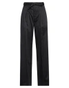 Laneus Woman Pants Black Size 4 Cotton, Elastane In Black