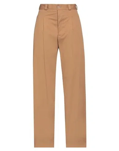 Laneus Woman Pants Brown Size 16 Cotton, Elastane