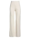 Laneus Woman Pants Cream Size 2 Merino Wool In White