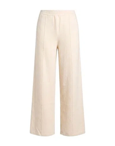 Laneus Woman Pants Cream Size 6 Cashmere, Silk, Polyester In Neutral
