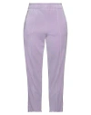 Laneus Woman Pants Lilac Size 12 Cotton, Nylon In Purple
