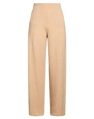 Laneus Woman Pants Sand Size 6 Cashmere, Silk, Polyester In Neutral