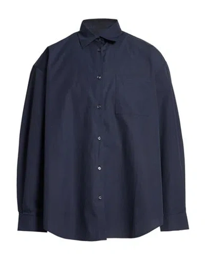 Laneus Woman Shirt Midnight Blue Size 8 Cotton