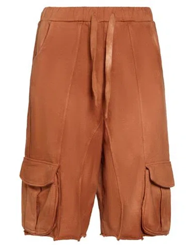 Laneus Woman Shorts & Bermuda Shorts Light Brown Size S Cotton