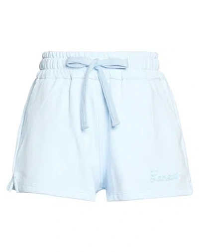 Laneus Woman Shorts & Bermuda Shorts Sky Blue Size M Cotton