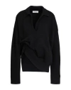 Laneus Woman Sweater Black Size 6 Merino Wool, Cashmere In Black