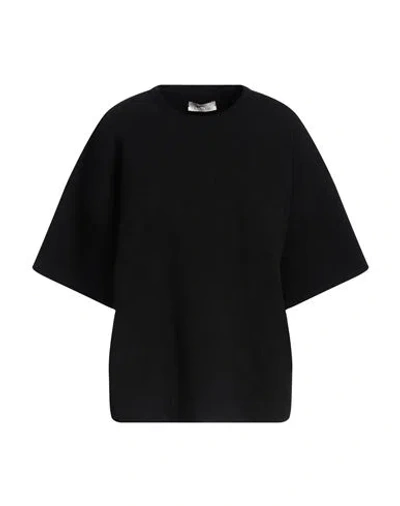Laneus Woman Sweater Black Size 6 Wool, Cashmere