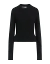 Laneus Woman Sweater Black Size 8 Cashmere, Silk, Polyester In Black