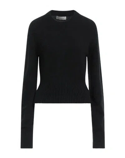 Laneus Woman Sweater Black Size 8 Cashmere, Silk, Polyester