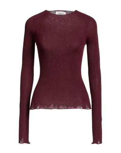 Laneus Woman Sweater Burgundy Size 2 Merino Wool