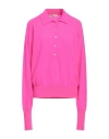 Laneus Woman Sweater Fuchsia Size 4 Merino Wool In Pink