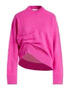 Laneus Woman Sweater Magenta Size 6 Merino Wool, Cashmere In Pink