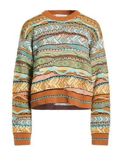 Laneus Woman Sweater Orange Size 6 Polyamide, Alpaca Wool, Polyacrylic, Textile Fibers, Virgin Wool