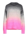 Laneus Woman Sweater Charcoal Size 4 Polyacrylic, Mohair Wool, Polyamide In Grey