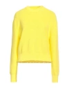 Laneus Woman Sweater Yellow Size 6 Cotton