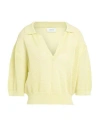 Laneus Woman Sweater Yellow Size 6 Cotton
