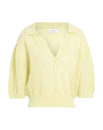 Laneus Woman Sweater Yellow Size 6 Cotton