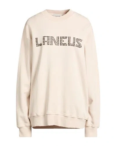 Laneus Woman Sweatshirt Beige Size M Cotton In Neutral