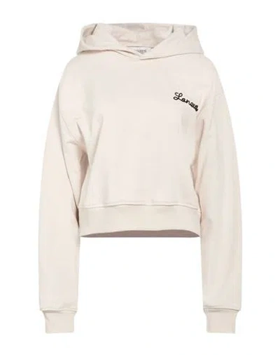 Laneus Woman Sweatshirt Ivory Size M Cotton In Black