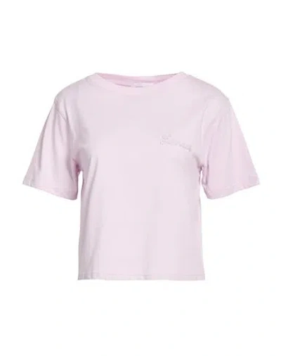 Laneus Woman T-shirt Lilac Size M Cotton In Pink