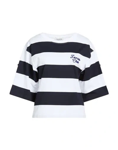 Laneus Woman T-shirt White Size M Cotton In Multi