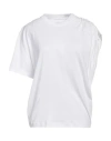 Laneus Woman T-shirt White Size Xl Cotton In White
